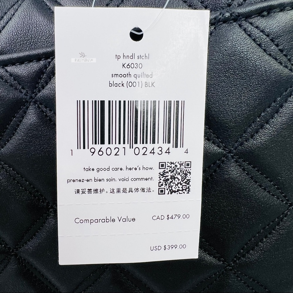 Kate Spade Natalia Quilted Leather Top Handle Satchel Crossbody & Medium Wallet - Picture 10 of 16